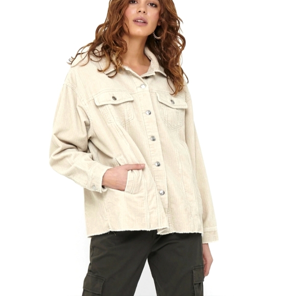 ONLBITTEN Longline Shacket 100% Cotton Corduroy - Picture 4 of 10